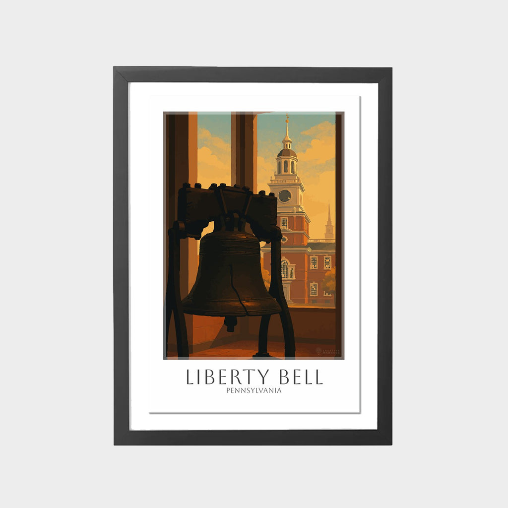 liberty-bell-gray-bg-framed