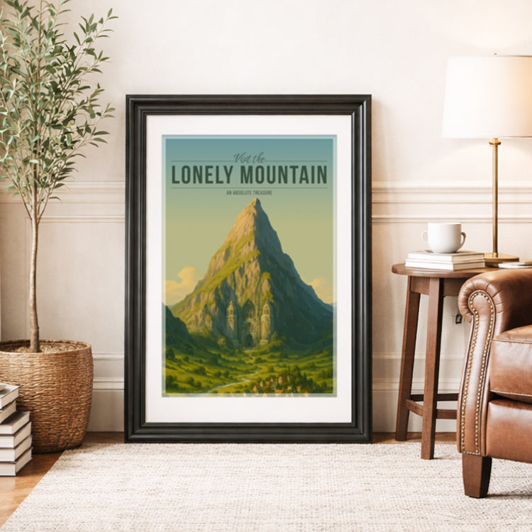 Lonely Mountain Travel Poster