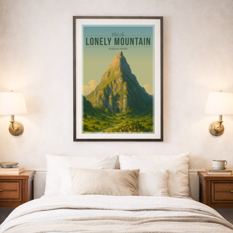 Lonely Mountain Travel Poster