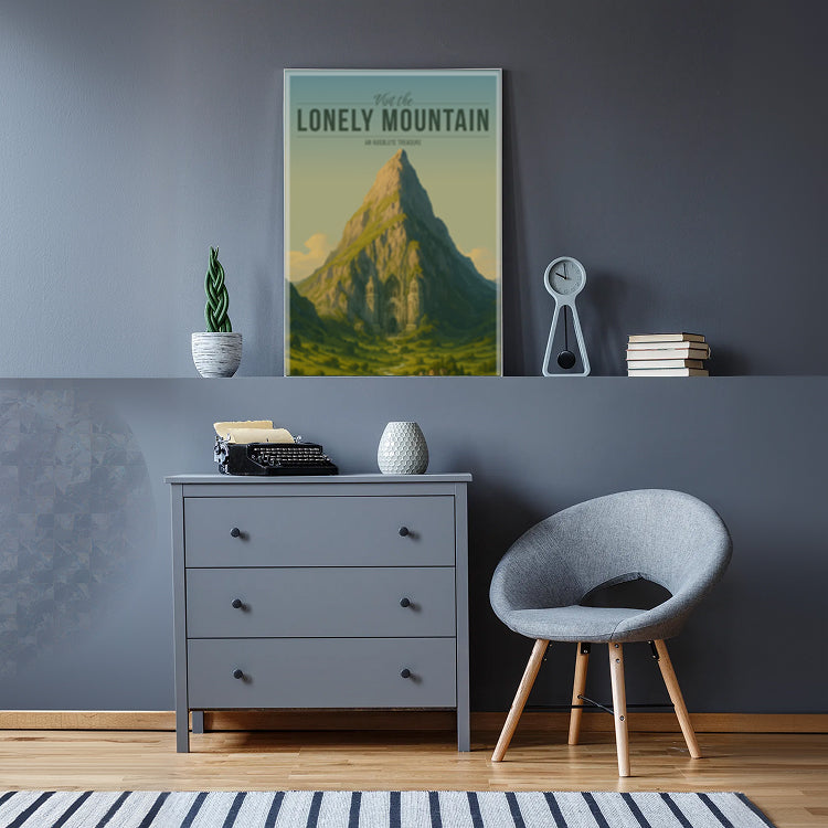 Lonely Mountain Travel Poster