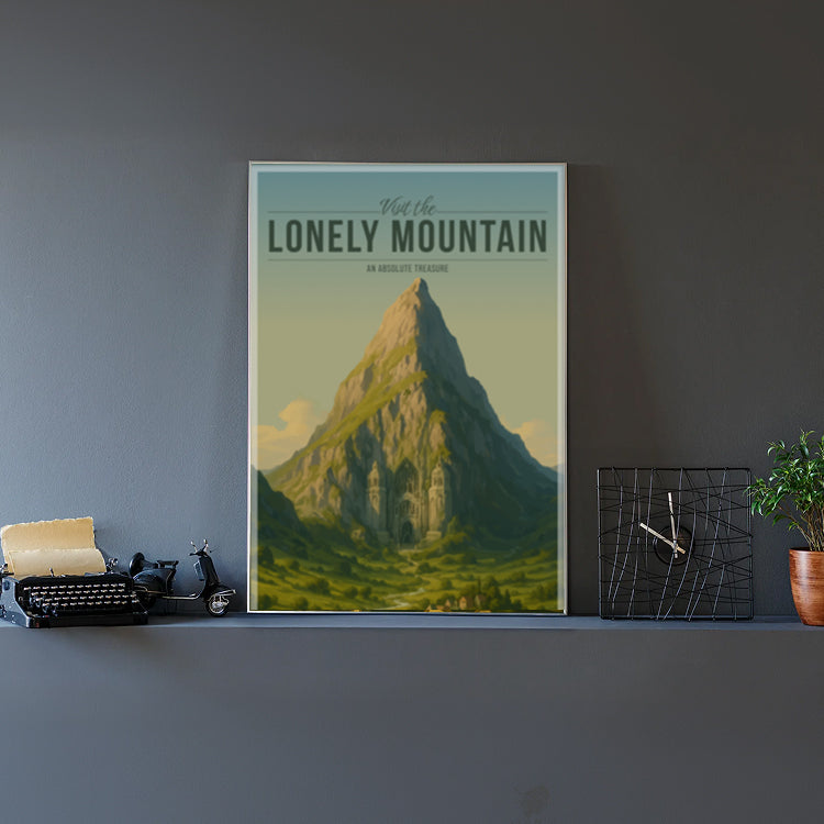 Lonely Mountain Travel Poster