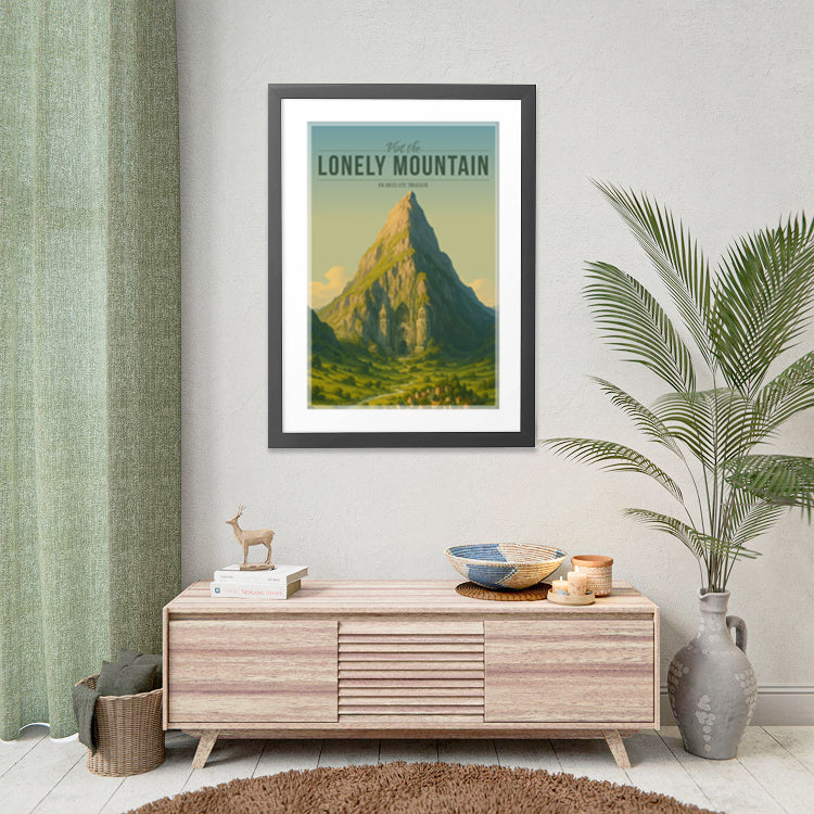 Lonely Mountain Travel Poster