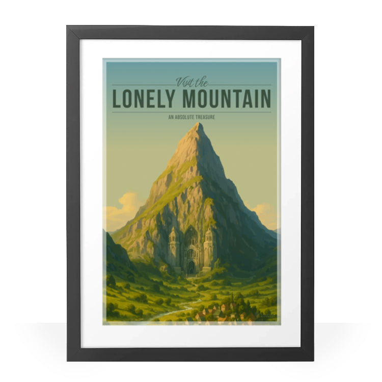 Lonely Mountain Travel Poster