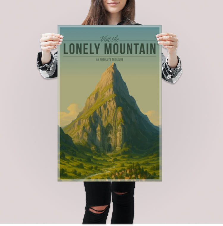Lonely Mountain Travel Poster