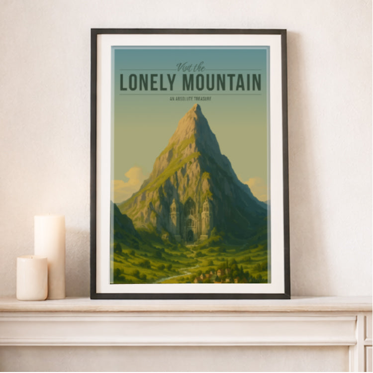 Lonely Mountain Travel Poster
