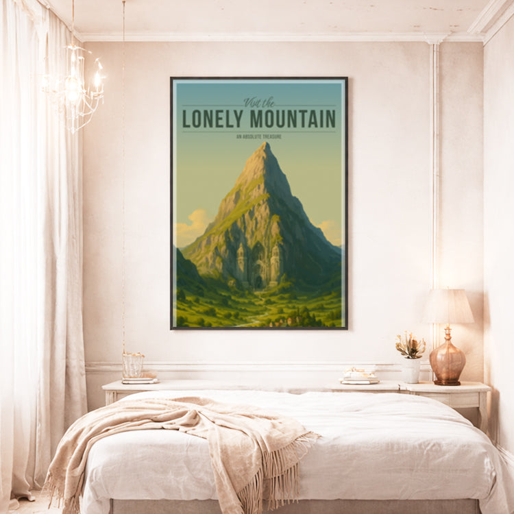 Lonely Mountain Travel Poster