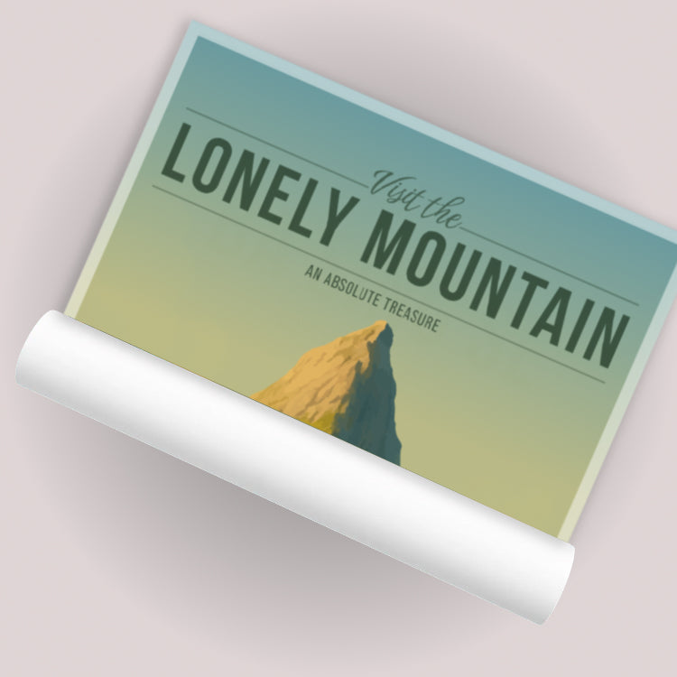 Lonely Mountain Travel Poster