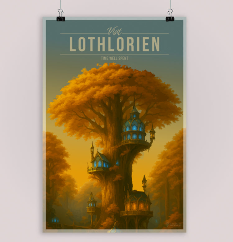 Lothlorien Travel Poster