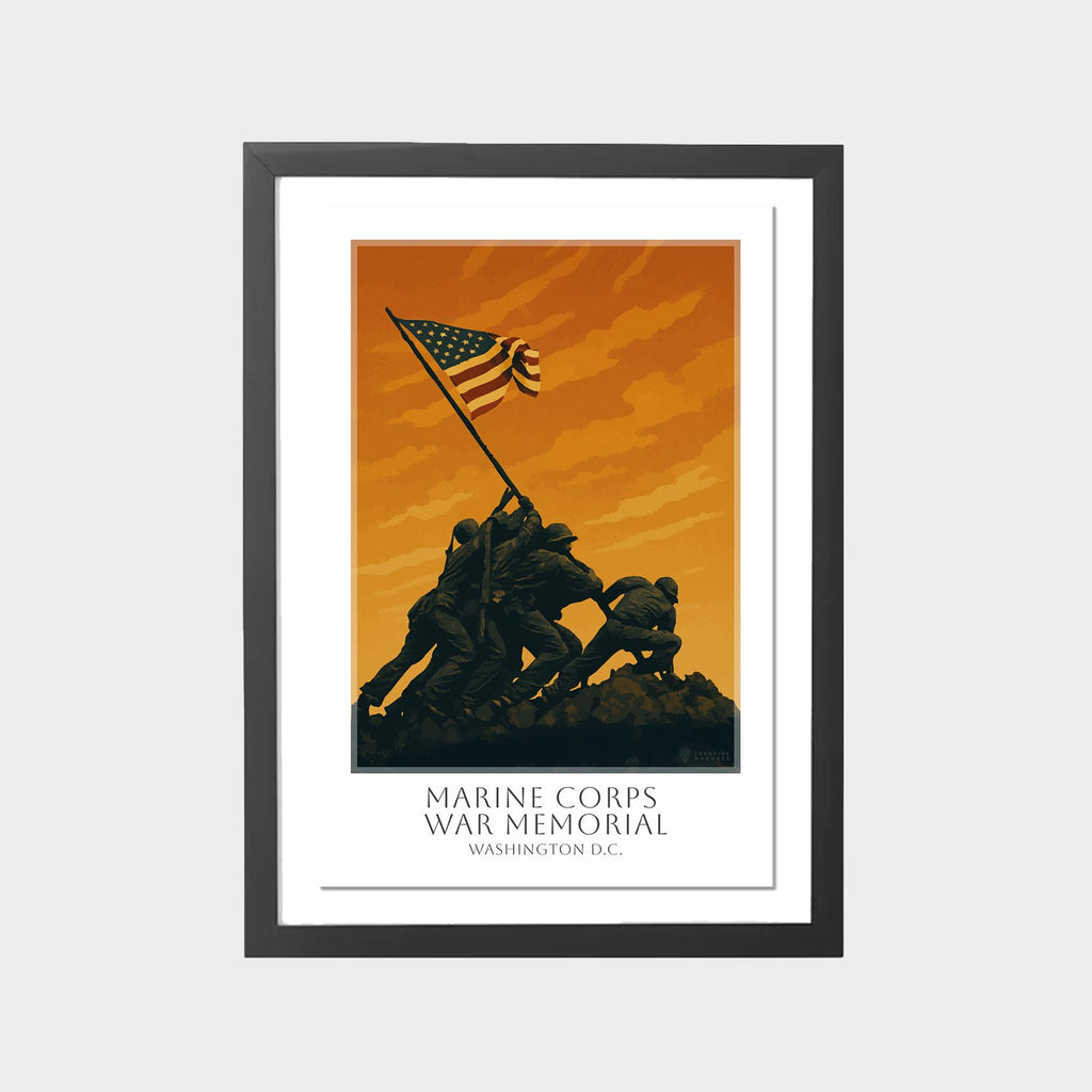 marine-corps-war-memorial-gray-bg-framed