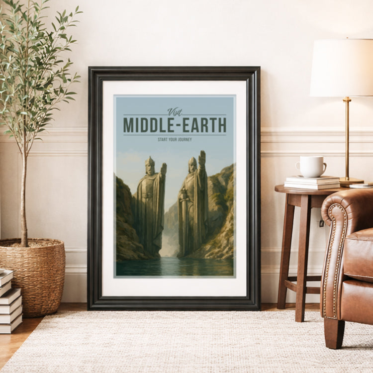 Middle-Earth Travel Poster