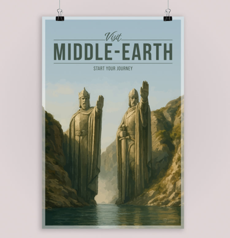 Middle-Earth Travel Poster