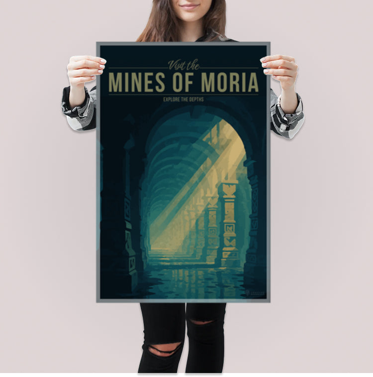 Mines of Moria Travel Poster