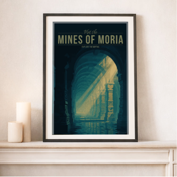 Mines of Moria Travel Poster
