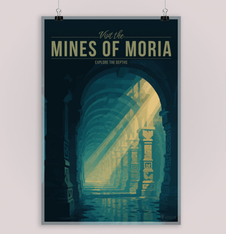 Mines of Moria Travel Poster