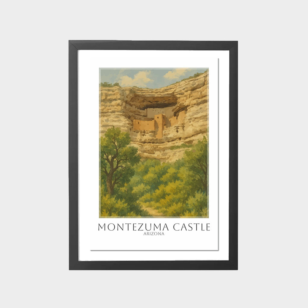 montezuma-castle-gray-bg-framed
