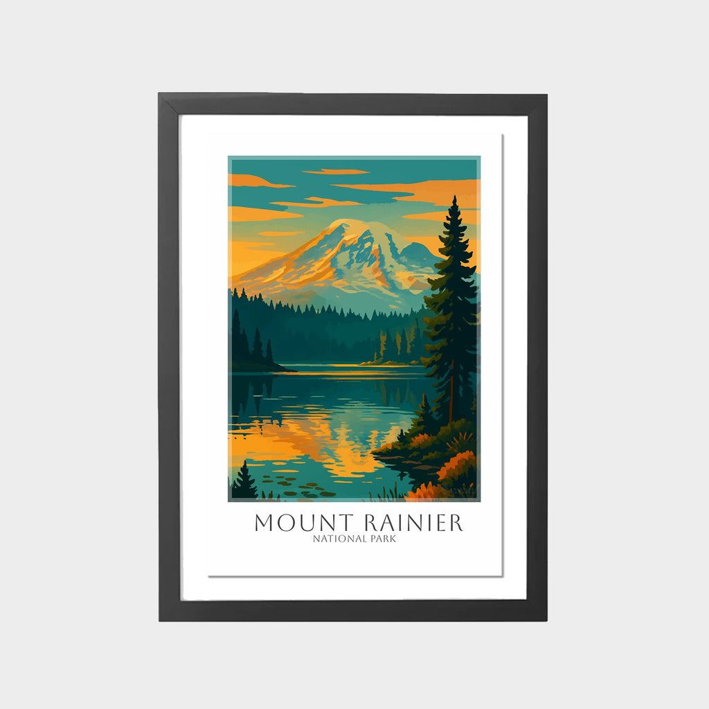 mount-rainier-gray-bg-framed