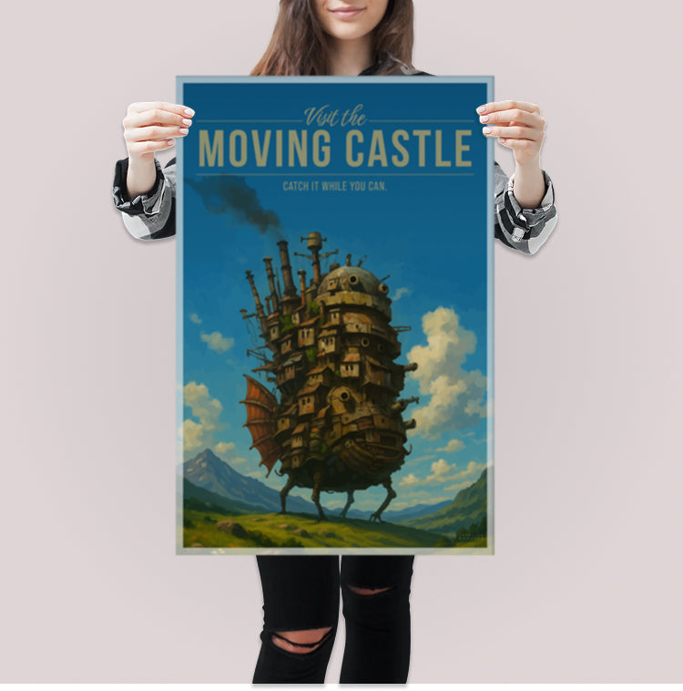 Moving Castle Travel Poster