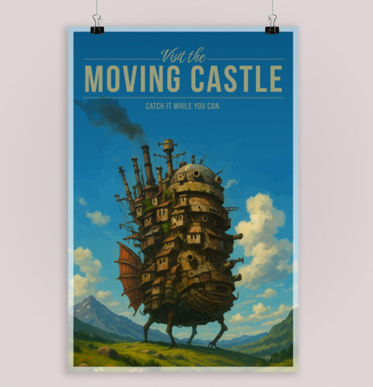 Moving Castle Travel Poster