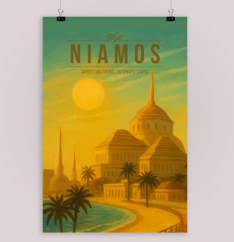 Niamos Travel Poster