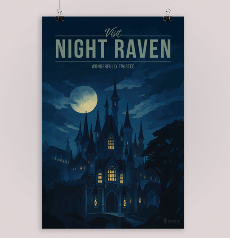 Night Raven Travel Poster