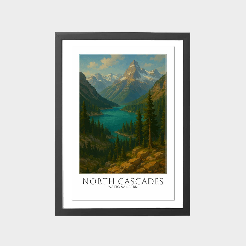 north-cascades-gray-bg-framed