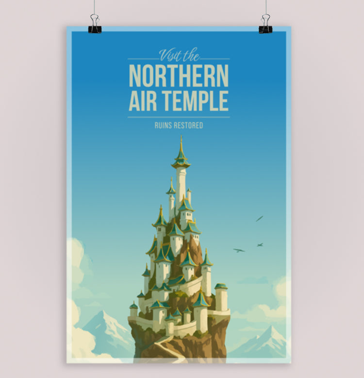 Northern Air Temple Travel Poster