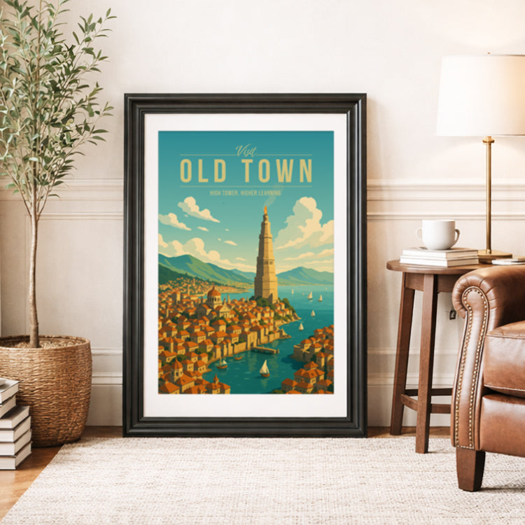 Old Town Travel Poster