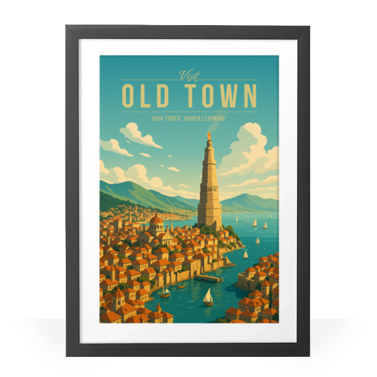 Old Town Travel Poster