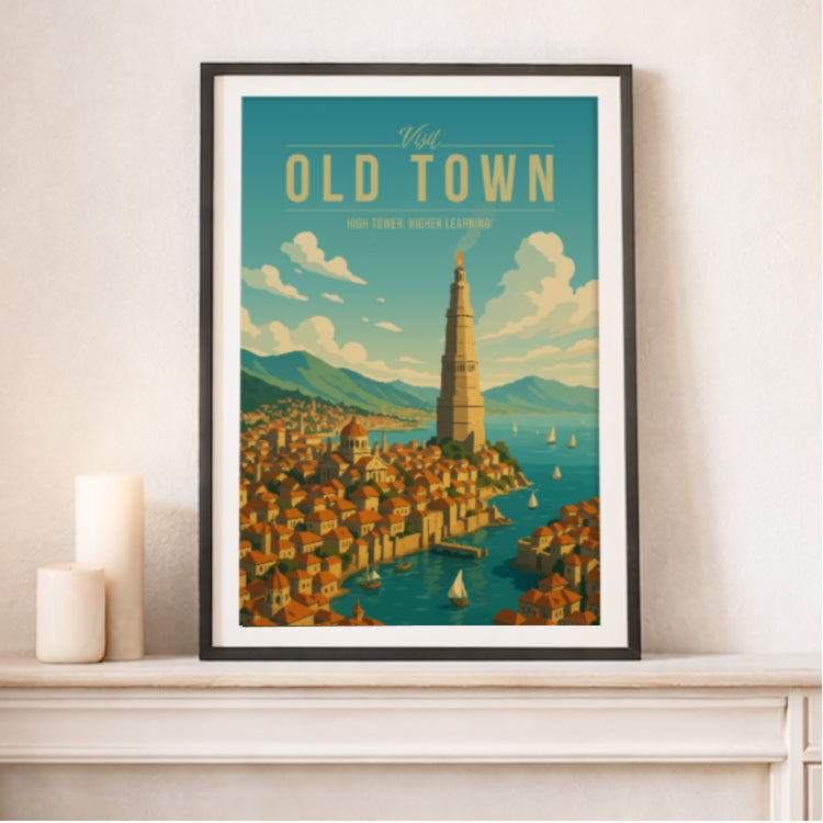 Old Town Travel Poster