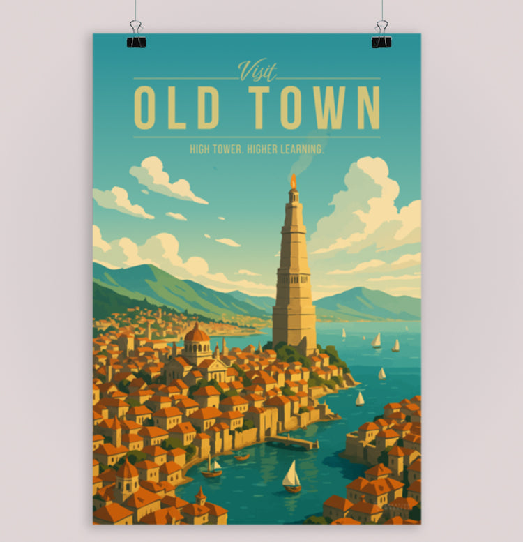 Old Town Travel Poster
