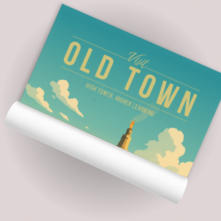 Old Town Travel Poster