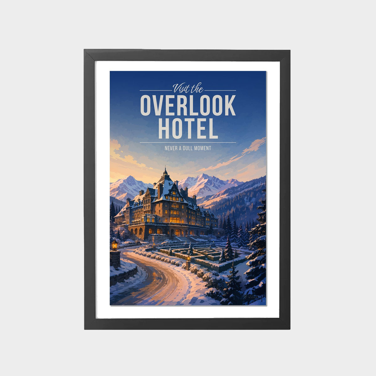 overlook-hotel-gray-bg-framed
