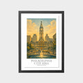 philadelphia-city-hall-gray-bg-framed