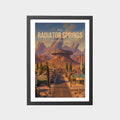 radiator-springs-gray-bg-framed