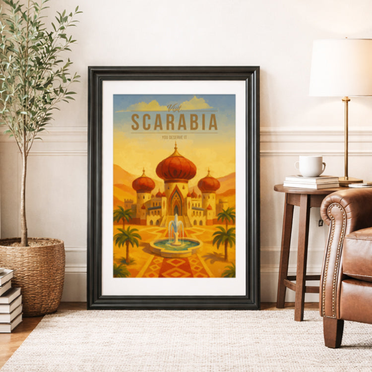 Scarabia Travel Poster