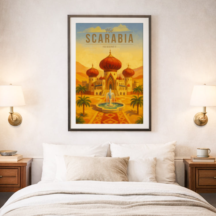 Scarabia Travel Poster