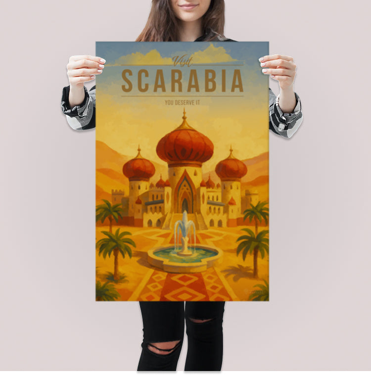 Scarabia Travel Poster