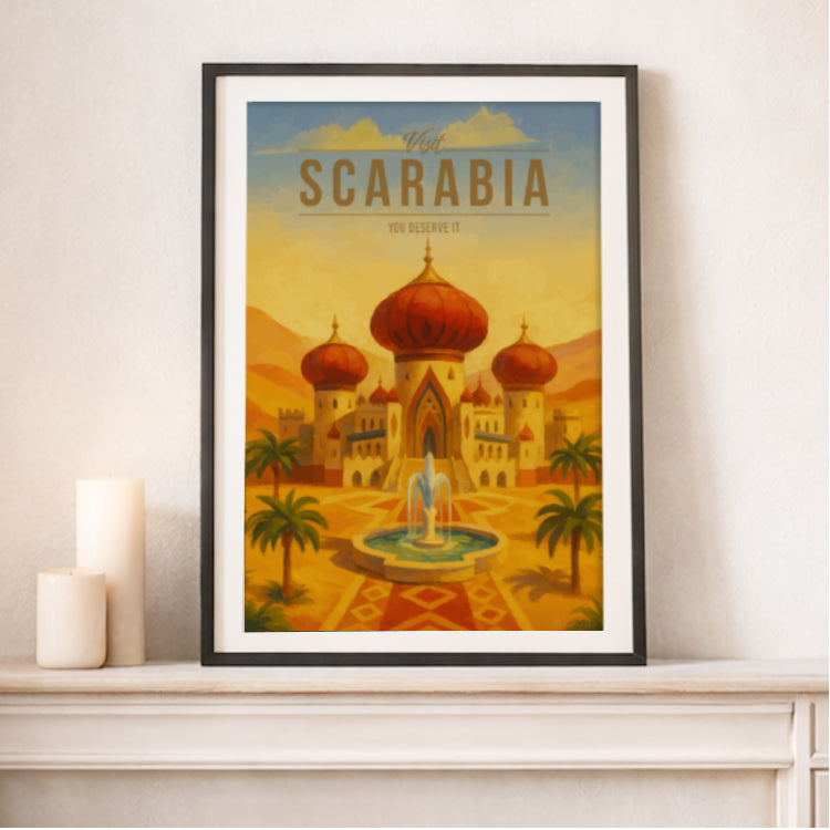 Scarabia Travel Poster