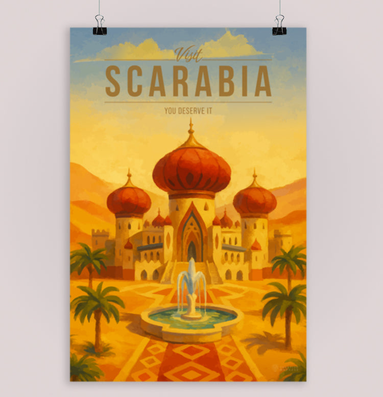 Scarabia Travel Poster