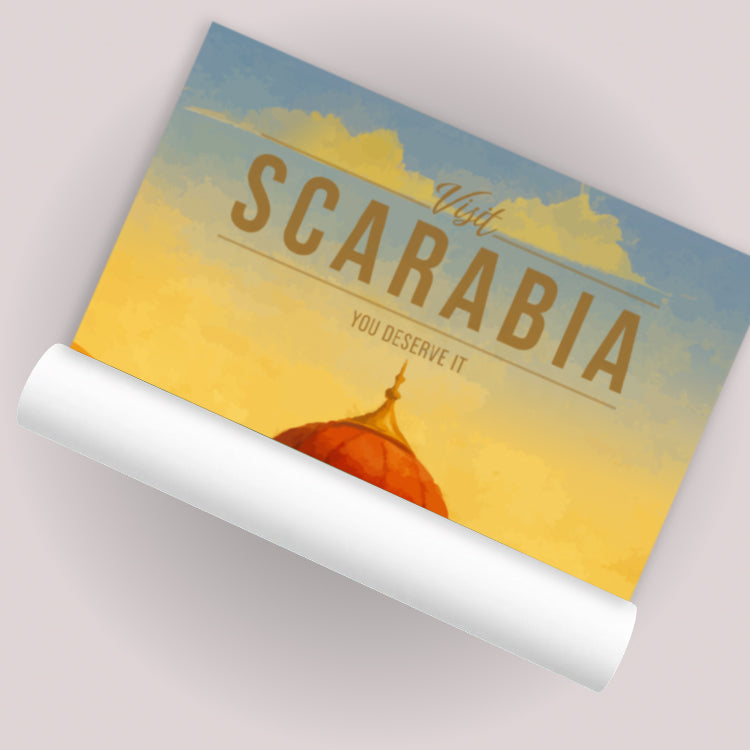 Scarabia Travel Poster
