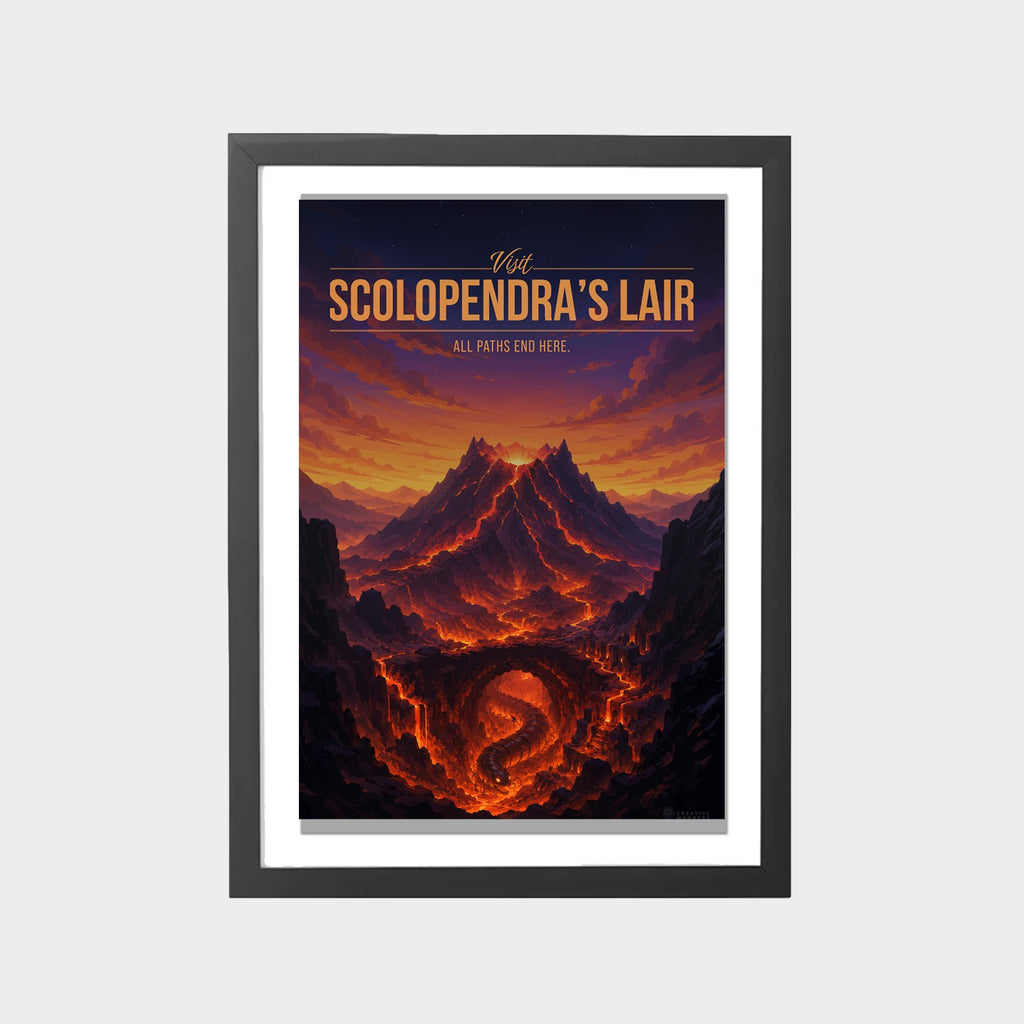 scolopendras-lair-gray-bg-framed