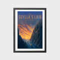 scyllas-lair-gray-bg-framed