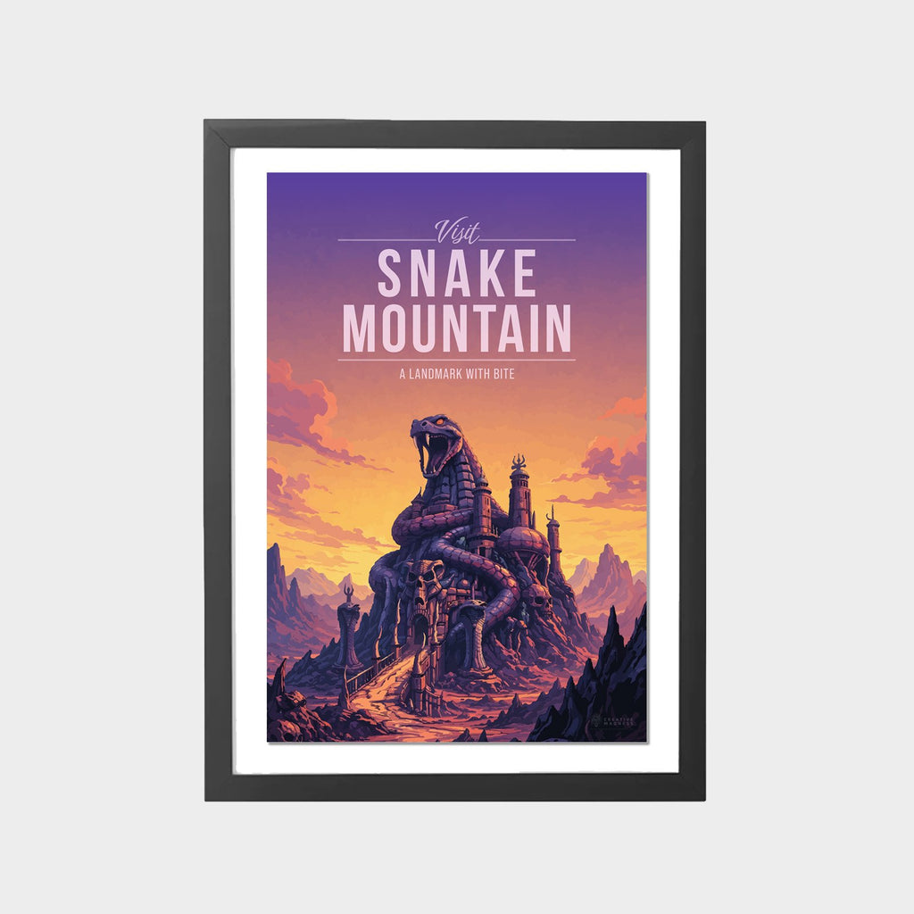 snake-mountain-gray-bg-framed