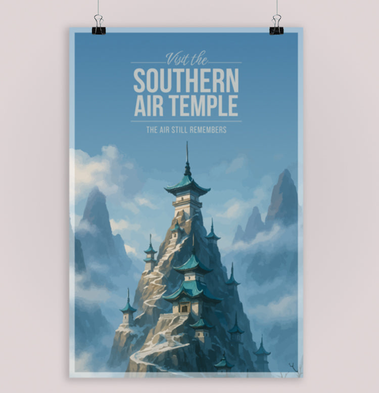 Southern Air Temple Travel Poster