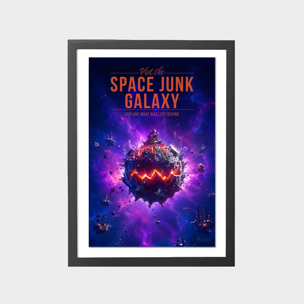 space-junk-galaxy-gray-bg-framed