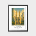 st-patricks-cathedral-gray-bg-framed