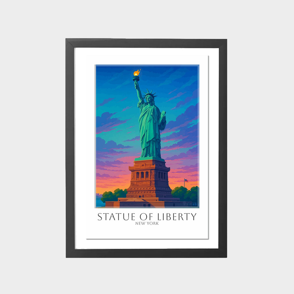 statue-of-liberty-gray-bg-framed