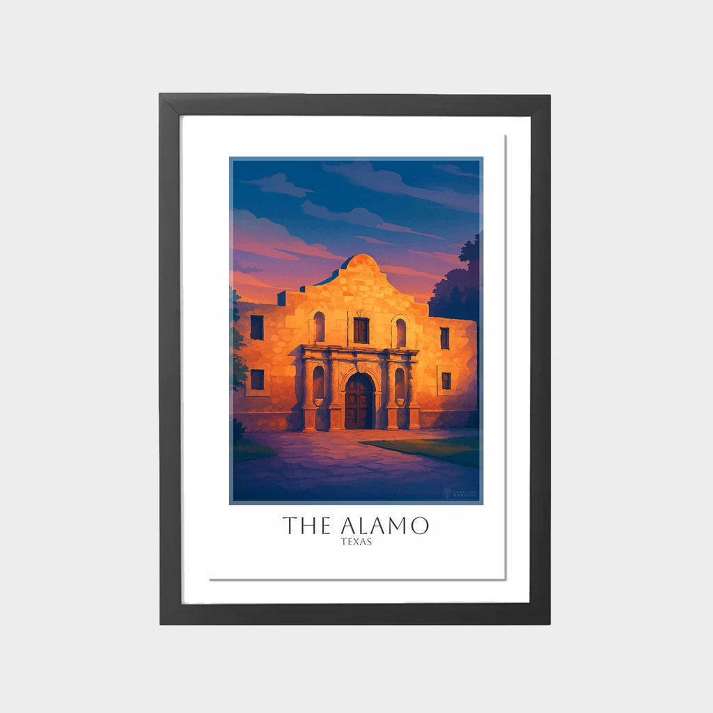the-alamo-gray-bg-framed