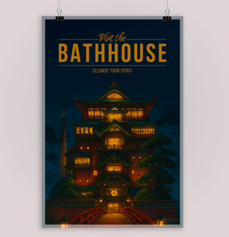 The Bathhouse Travel Poster