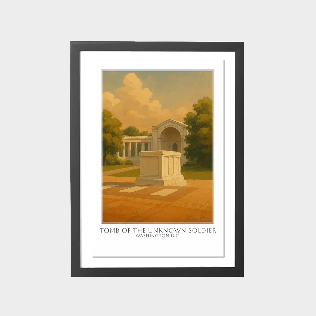 tomb-of-the-unknown-soldier-gray-bg-framed